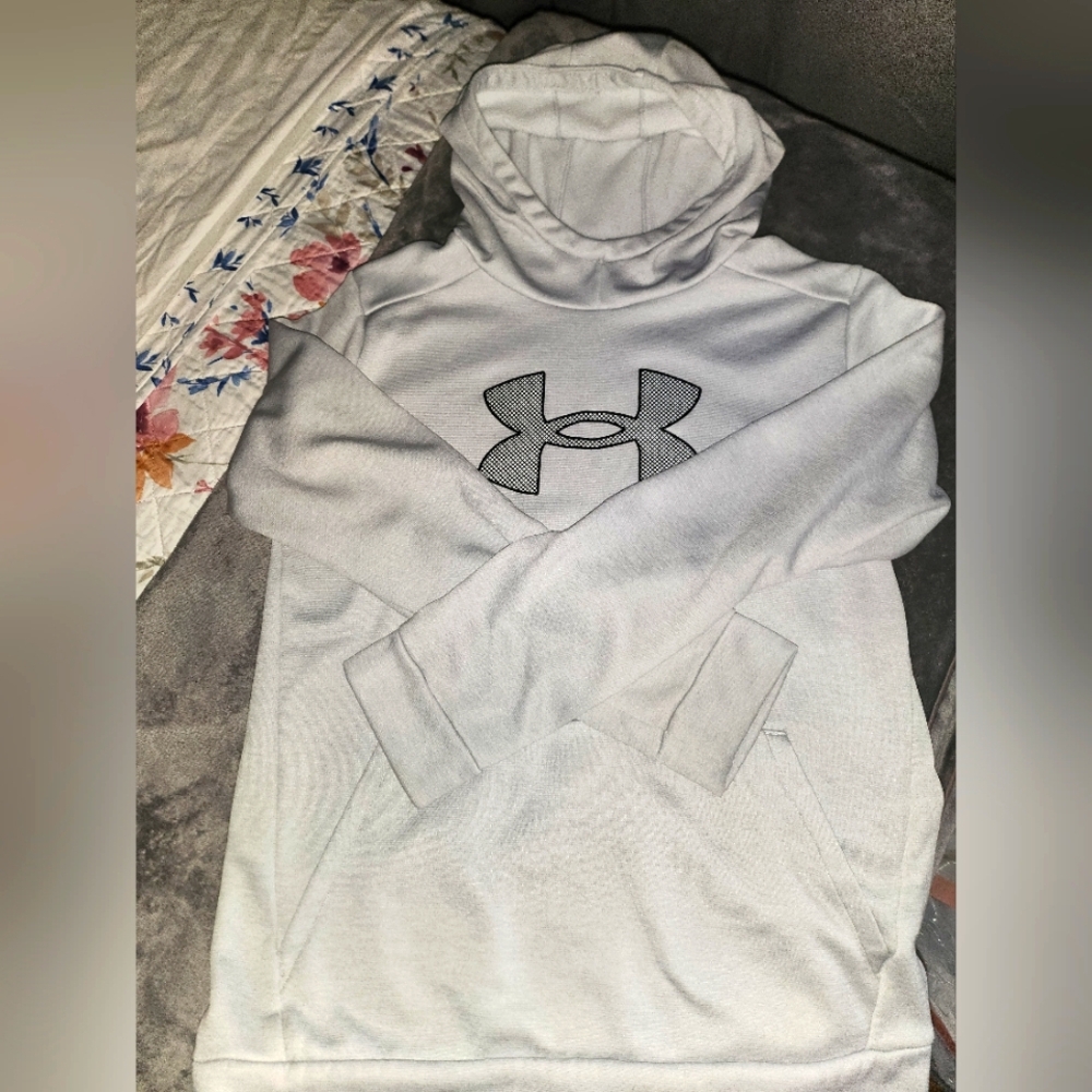 Under Armour Light Gray Fleece Hoodie